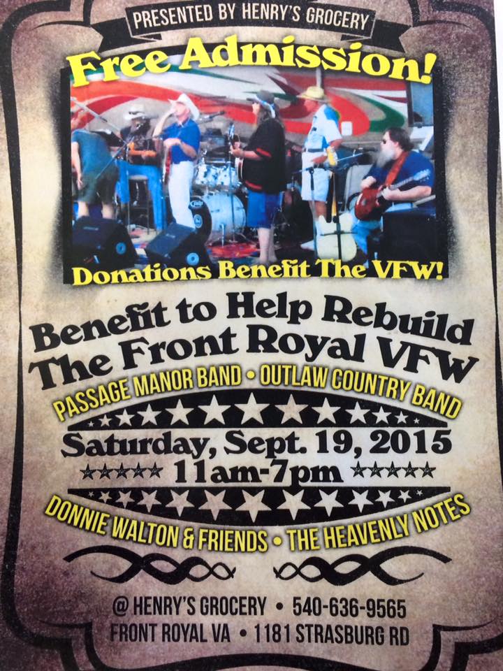 Benefit to Help VFW Post 1860 Rebuild @ Henry's Grocery | Front Royal | Virginia | United States